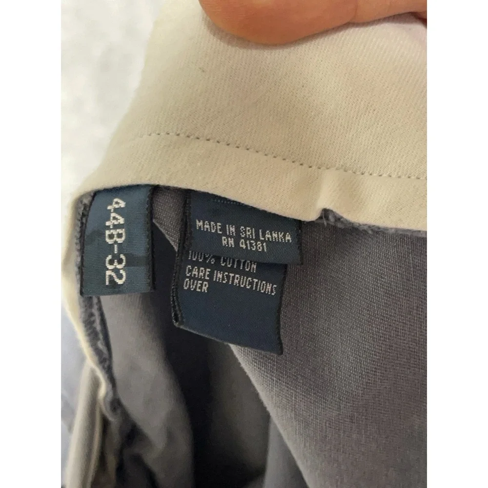VTG Polo Ralph Lauren Pants Men's 44B X 32 Blue Classic Chino Trousers Academia